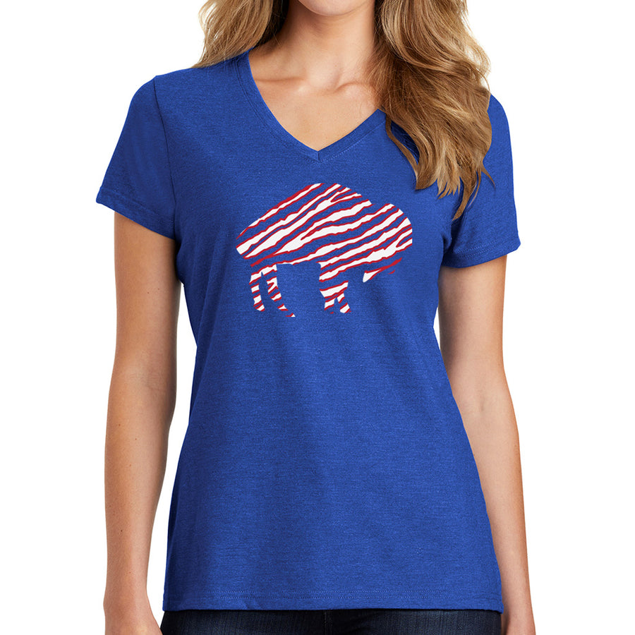 Buffalo Football Zoo Stripe - V-Neck