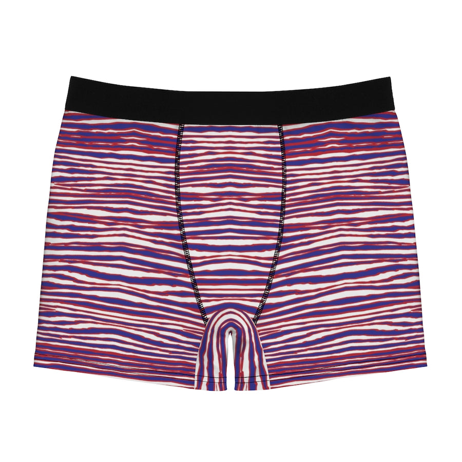 Pink & White Striped Mens Boxer Briefs - Cotton Underwear Trunk for Men - M  / Pink & White Striped