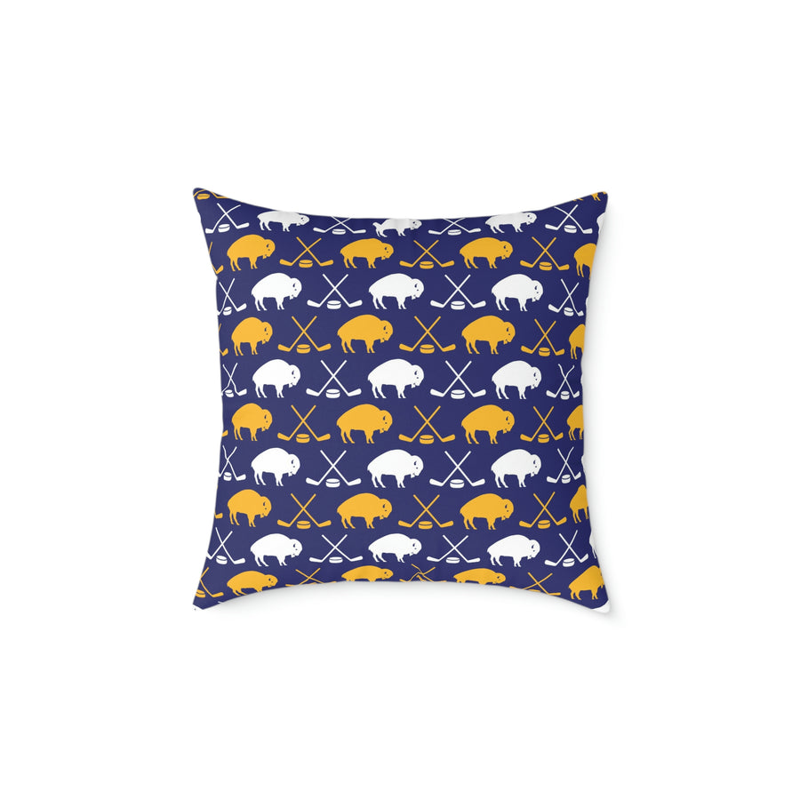 Buffalo Hockey - Spun Polyester Pillow – Buffalo Apparel Company