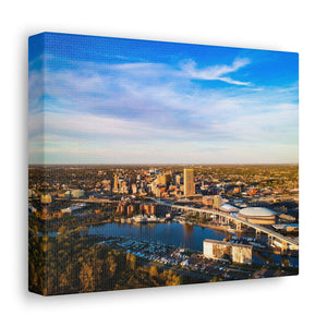Buffalo Waterfront Aerial - Canvas Photo
