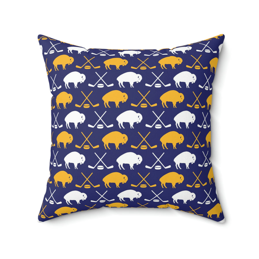 Buffalo Hockey - Faux Suede Square Pillow