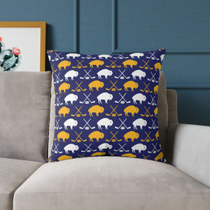 Buffalo Hockey - Spun Polyester Pillow
