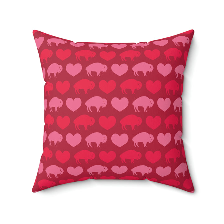 Buffalo - Valentines Day - Faux Suede Square Pillow